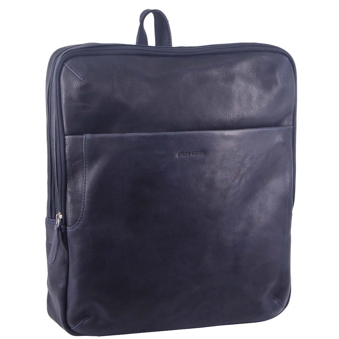 Midnight Pierre Cardin Rustic Leather Backpack | 1786-DVUGO