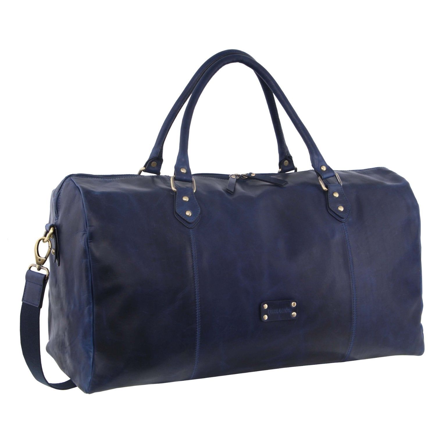 Midnight Pierre Cardin Smooth Leather Overnight Bag | 2347-SKYGL