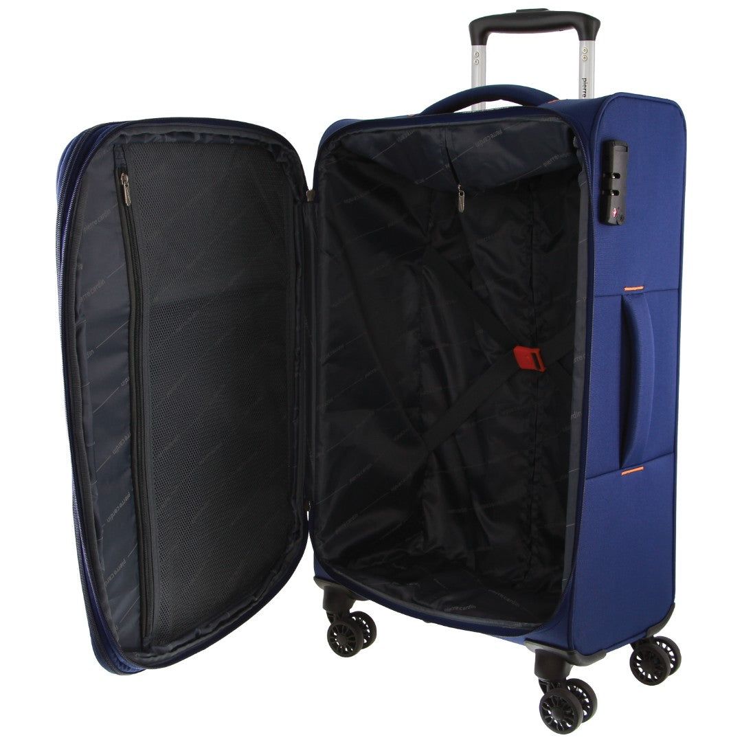 Navy Pierre Cardin 55cm CABIN Soft-Shell Suitcase | 1435-VZXLO