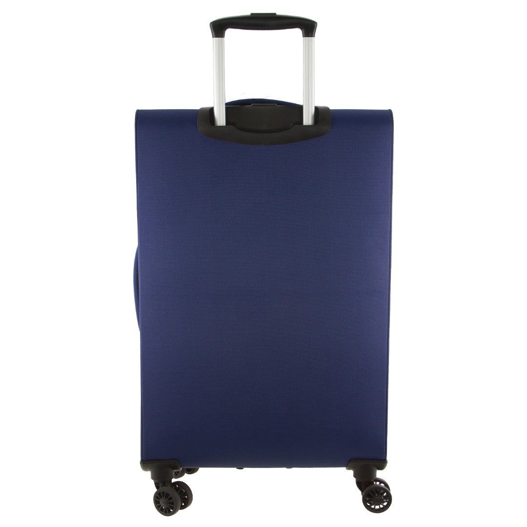 Navy Pierre Cardin 78cm LARGE Soft Shell Suitcase | 5192-CTHQJ