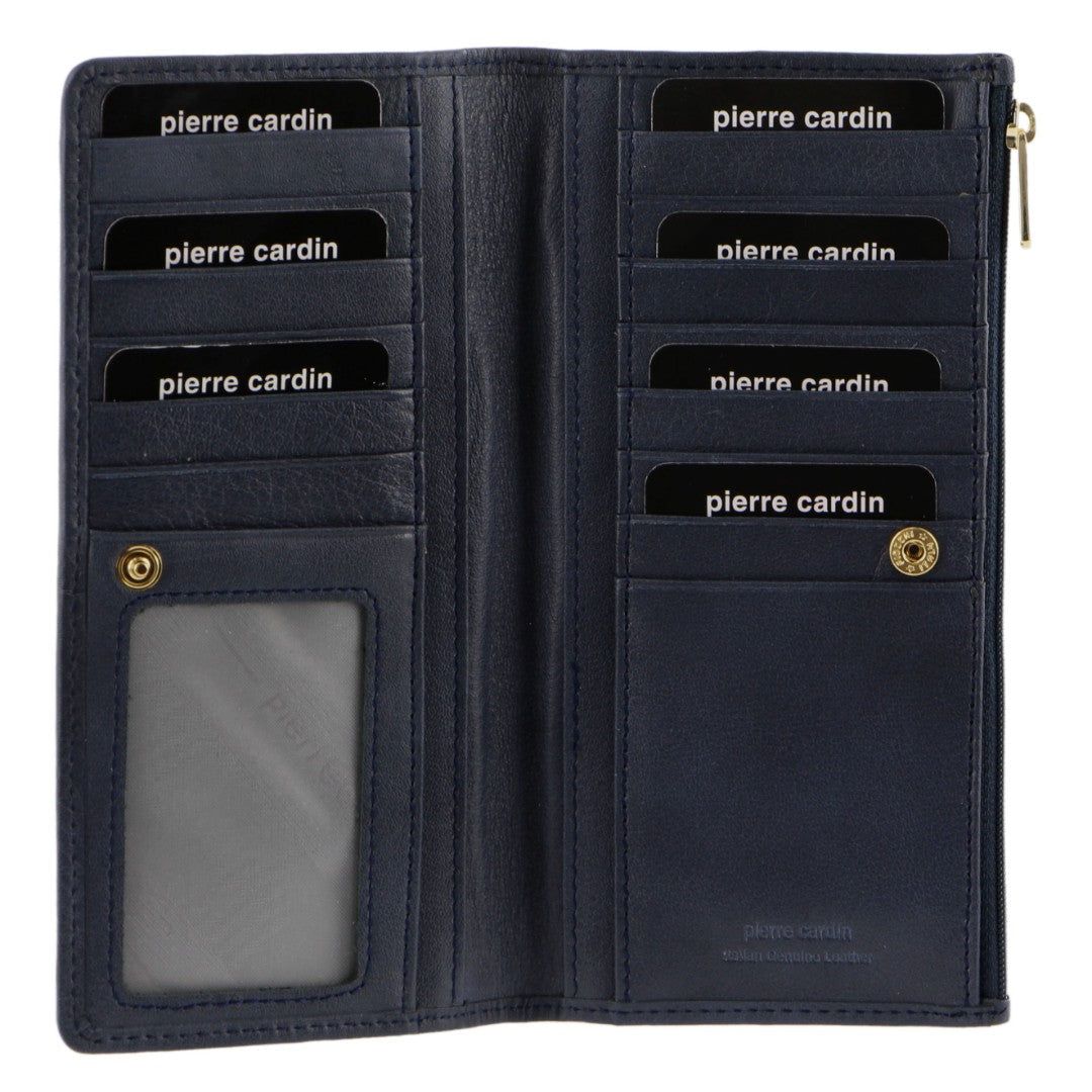 Navy Pierre Cardin Genuine Leather Bi-Fold Wallet | 6129-MFTPU