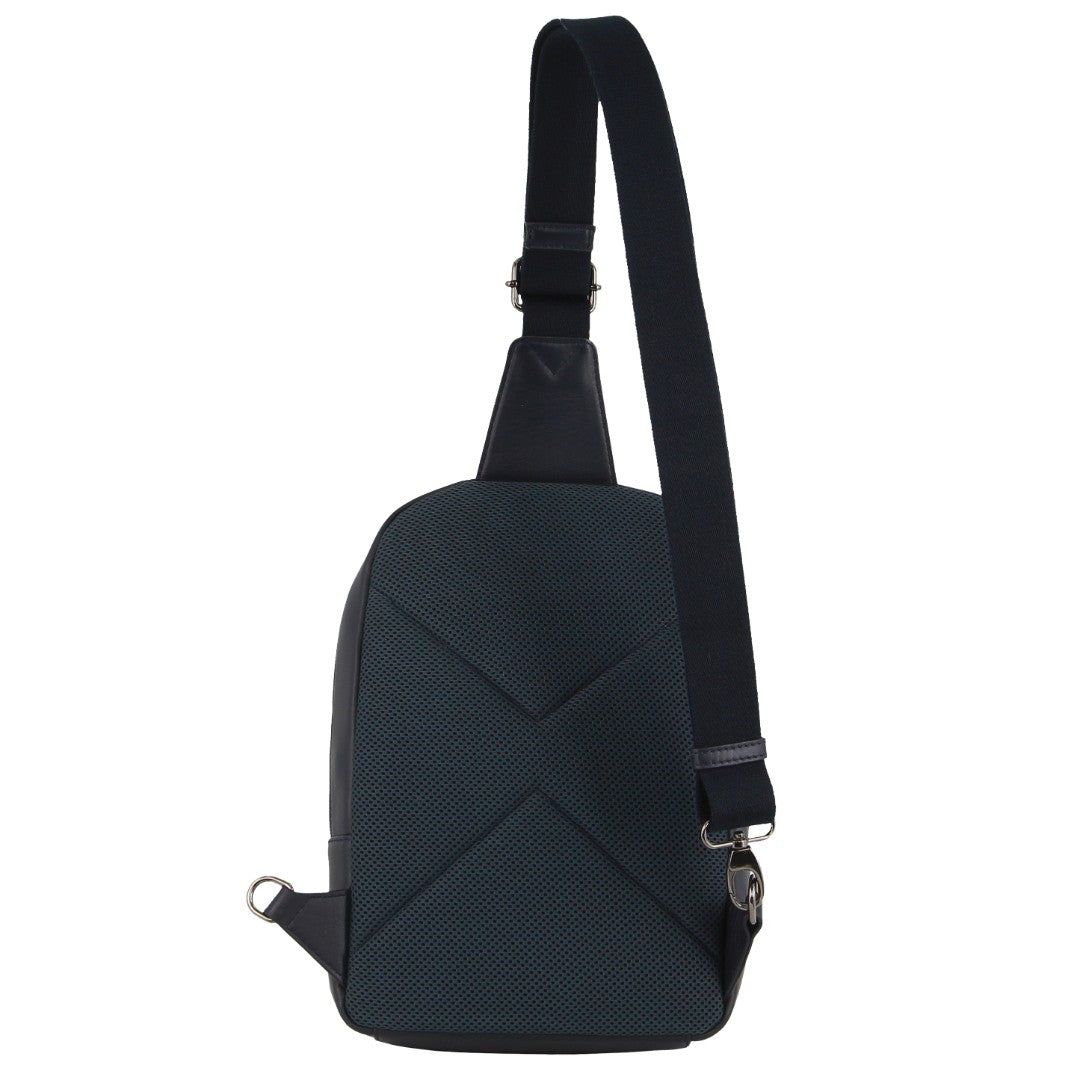 Navy Pierre Cardin Leather 3-Way Sling Bag | 4589-SRHZU