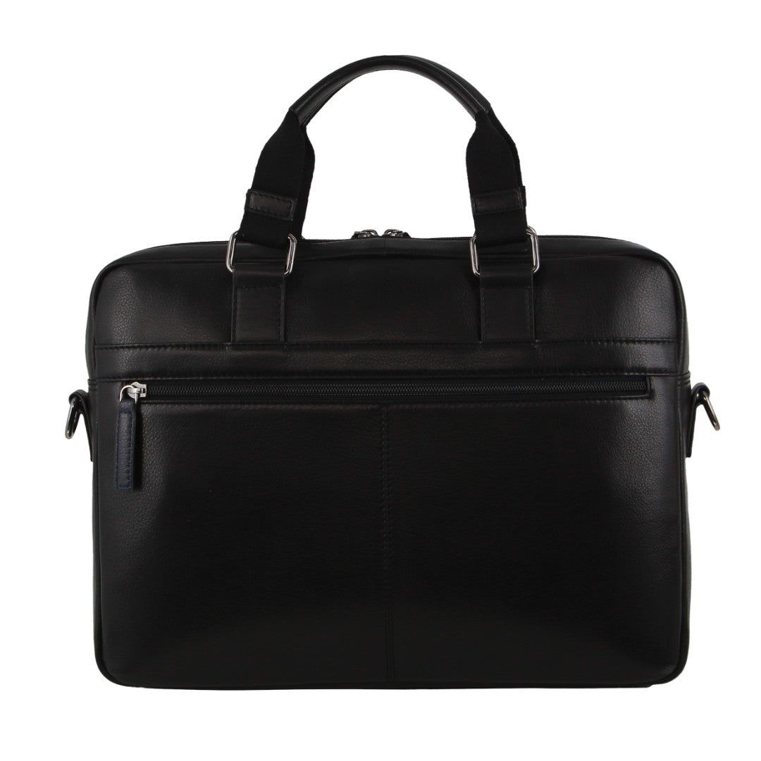 Navy Pierre Cardin Leather Business Computer Bag | 1624-EGPUD