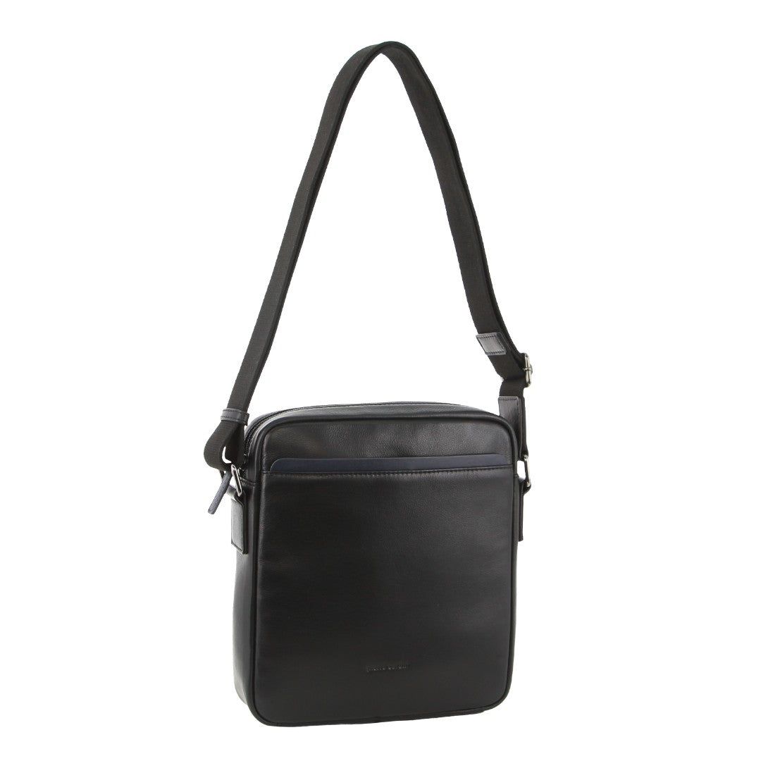 Navy Pierre Cardin Leather Cross-Body Bag | 6304-MVBPZ