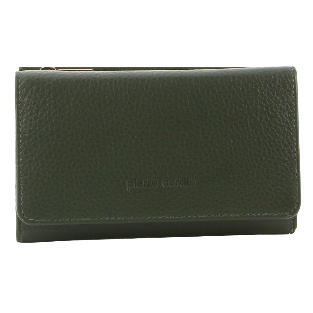 Navy Pierre Cardin Leather Tri-Fold Wallet | 9064-NFVAQ