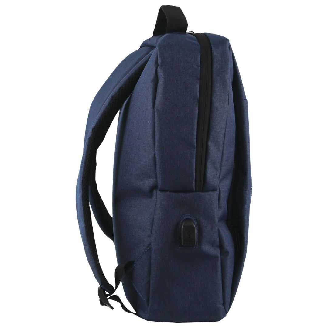 Navy Pierre Cardin Travel & Business Backpack with Built-in USB Port | 1693-QHWKA