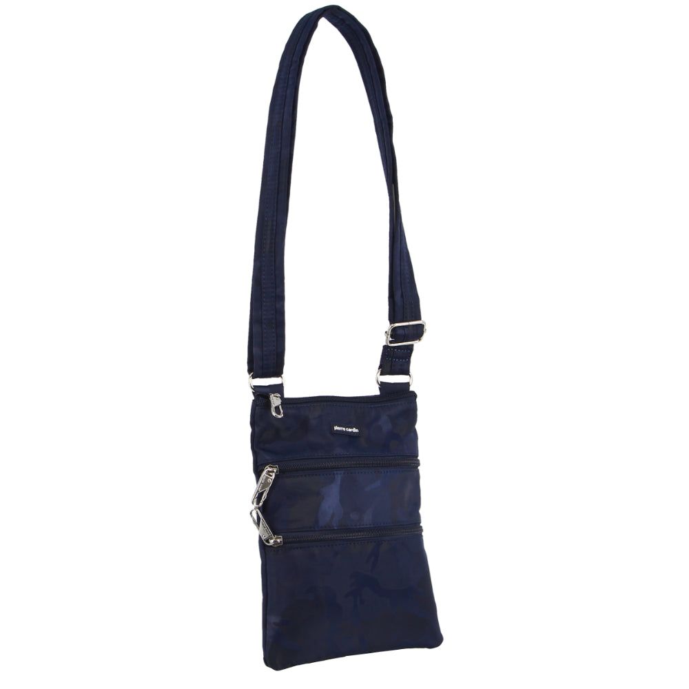 Navy / Camo Pierre Cardin Anti-Theft Cross Body Bag | 4801-FMABU