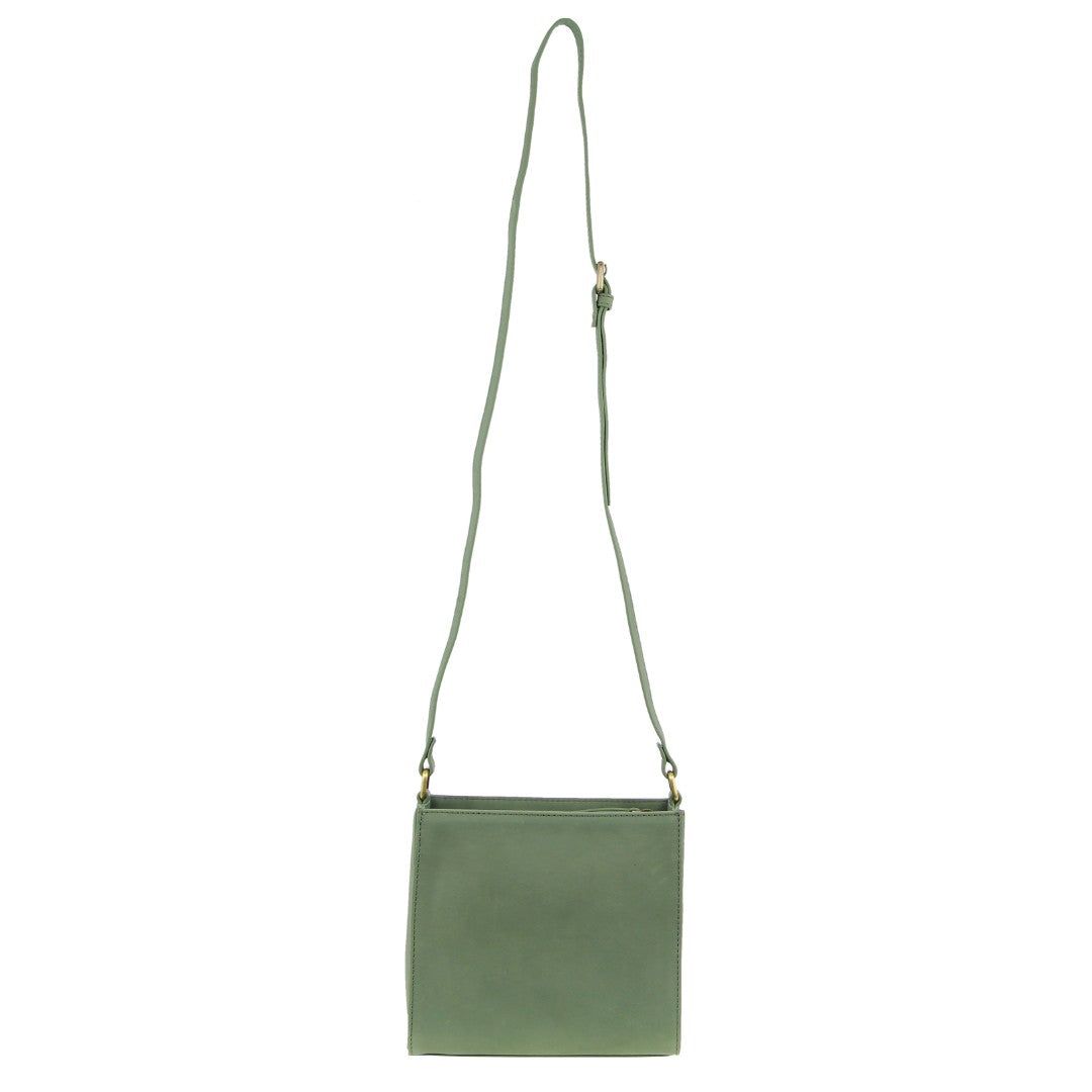 Olive Pierre Cardin Leather Diamond Pattern Embossed Cross-Body Bag | 2395-XDVRC