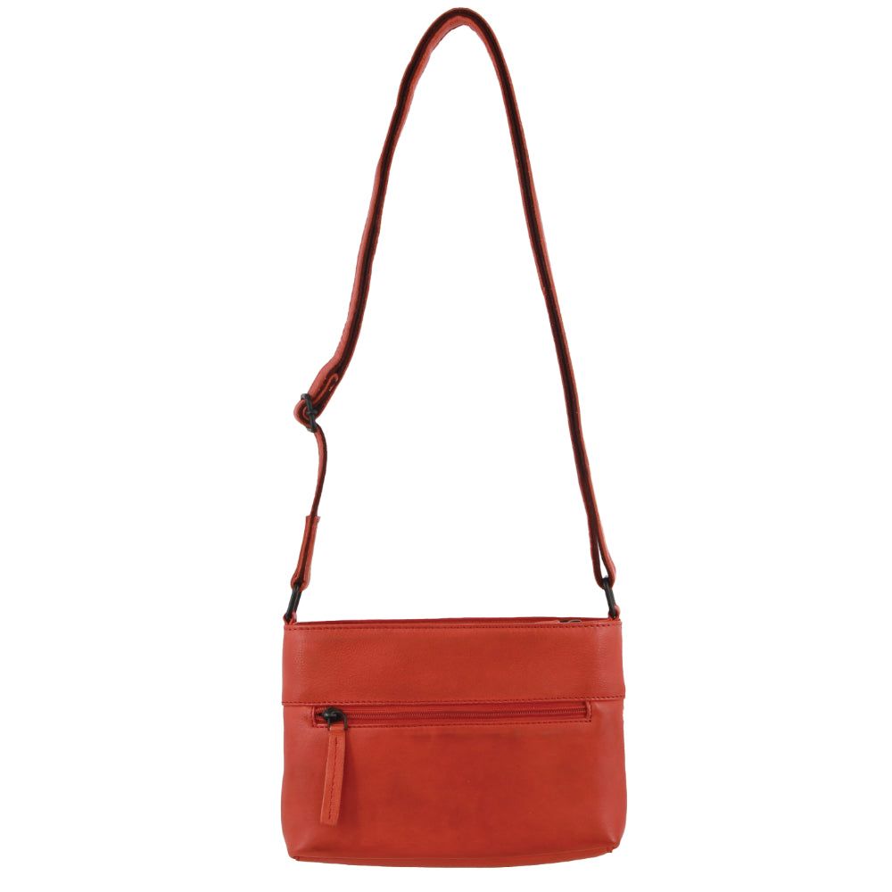 Orange Pierre Cardin Leather Woven Embossed Cross-Body Bag | 9842-XOTMY