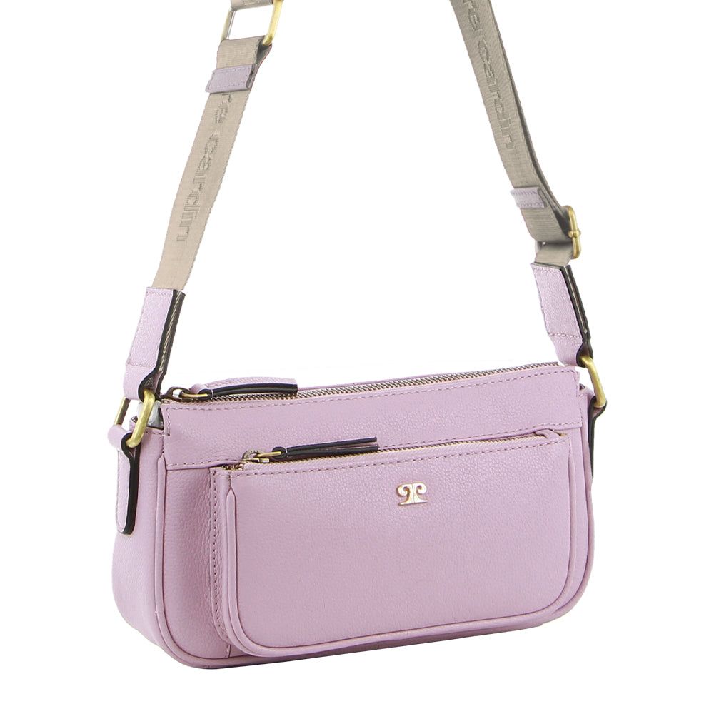 Pink Pierre Cardin Leather Cross-Body Bag | 2067-XGFIM