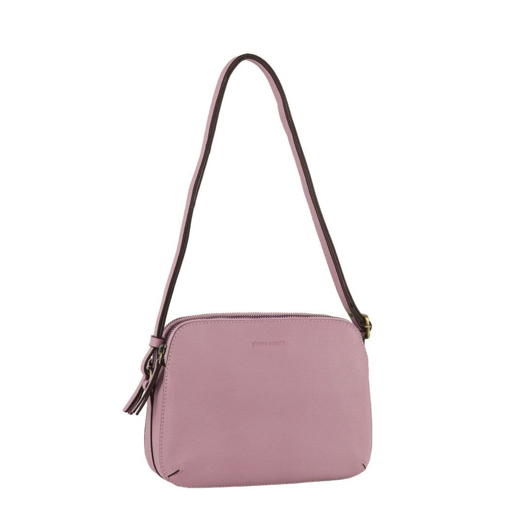 Pink Pierre Cardin Leather Crossbody Bag | 5964-YEXQC