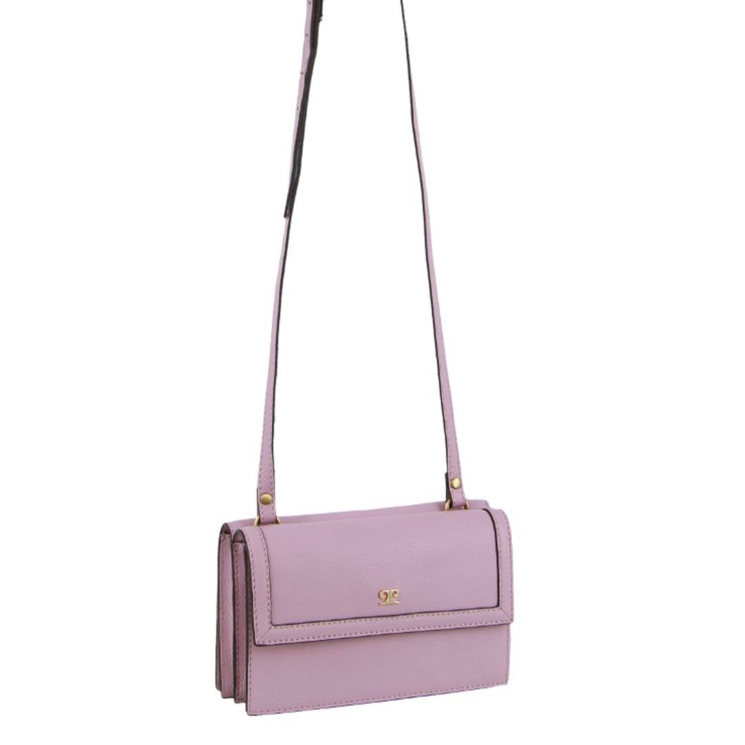 Pink Pierre Cardin Leather Flap Over Cross-Body Bag | 1493-VWDCU