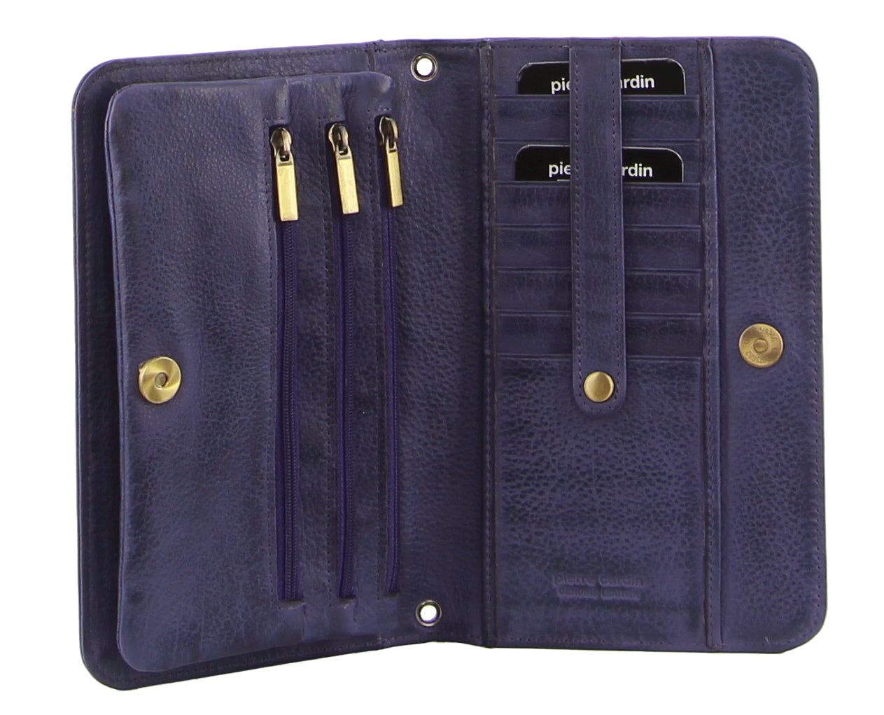 Purple Pierre Cardin Genuine Leather Clutch Wallet Bag | 2769-NMUGF