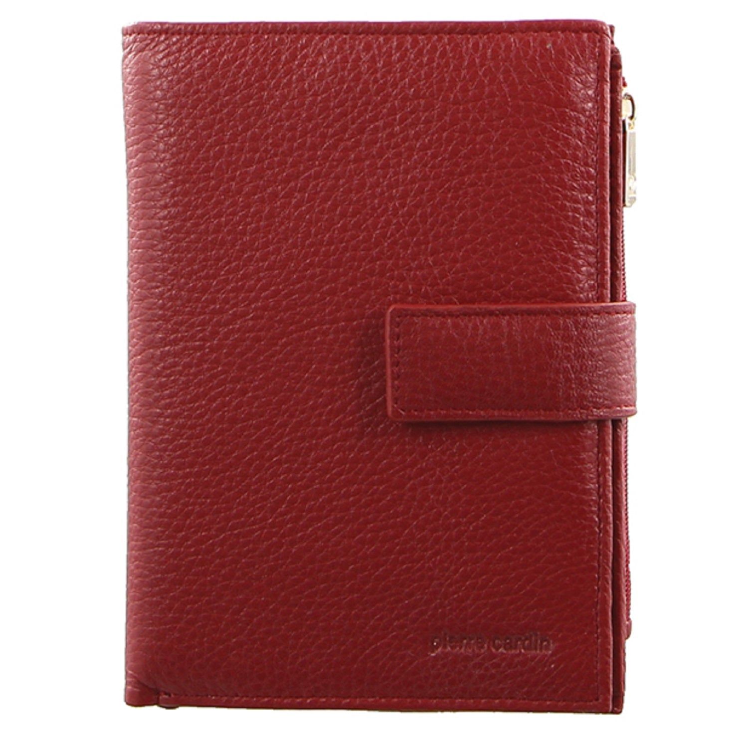 Red Pierre Cardin Italian Leather Tab Wallet | 2751-GDWMR