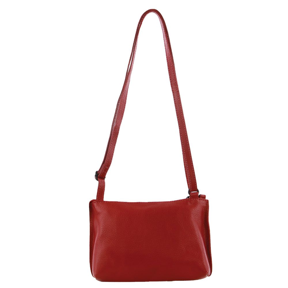 Red Pierre Cardin Leather Trendy Cross-Body Bag | 4512-PNRYC