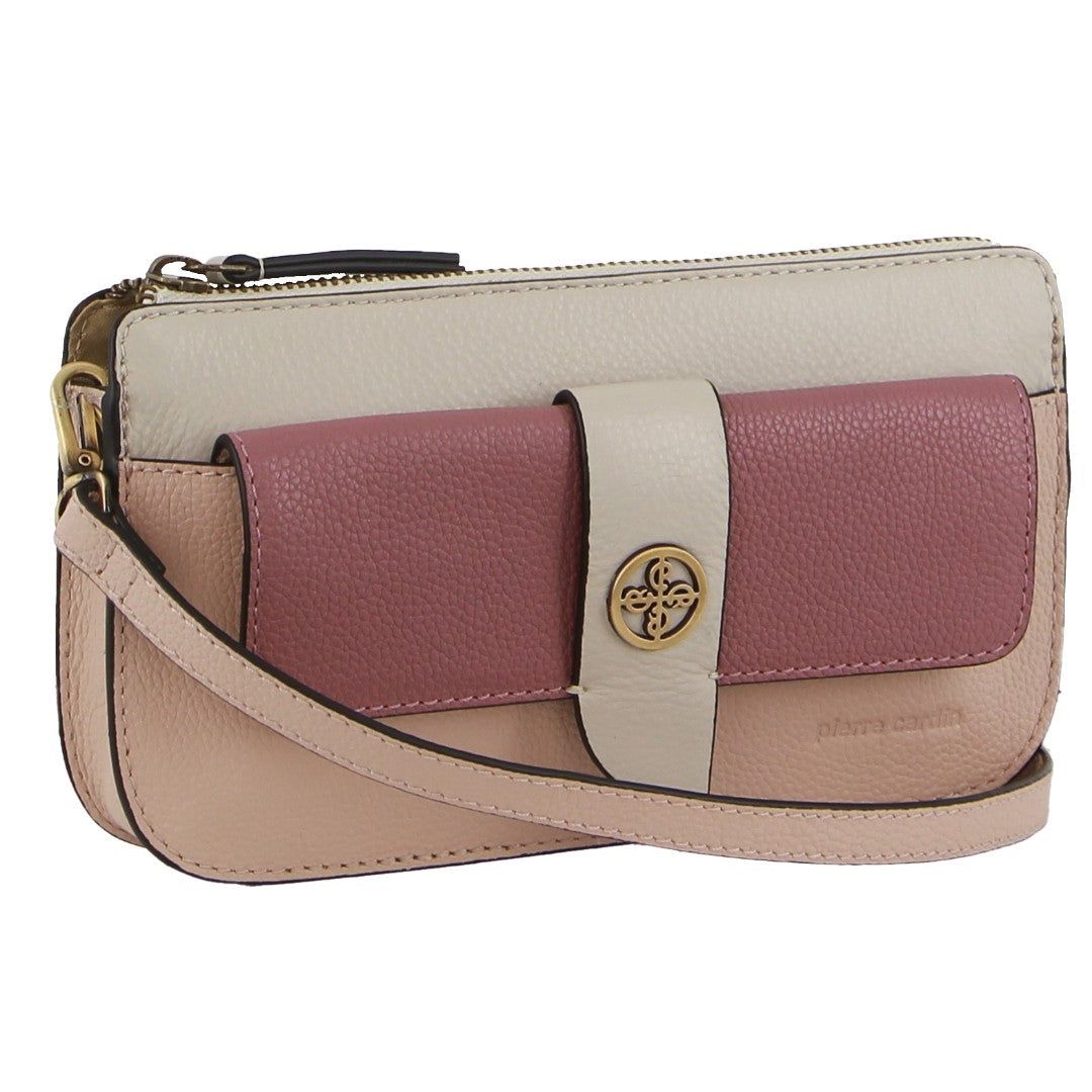 Rose Pierre Cardin Leather Crossbody Clutch Bag | 2895-WHQXD