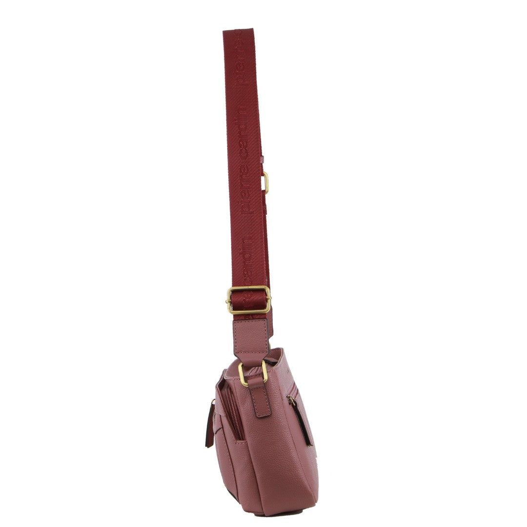 Rose Pierre Cardin Leather Webbing Strap Crossbody Bag | 2710-HCZJB