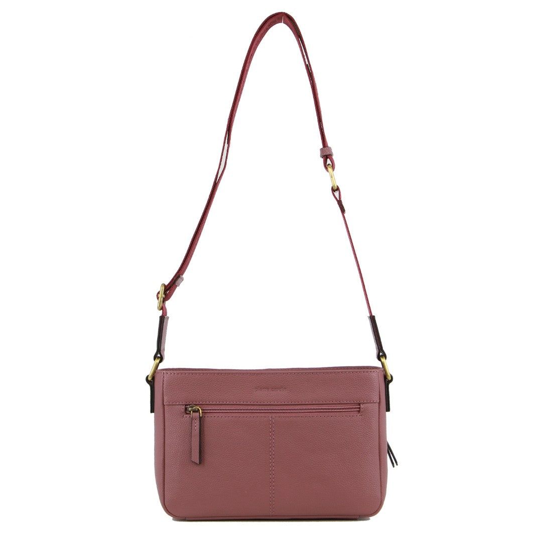 Rose Pierre Cardin Leather Webbing Strap Crossbody Bag | 2710-HCZJB