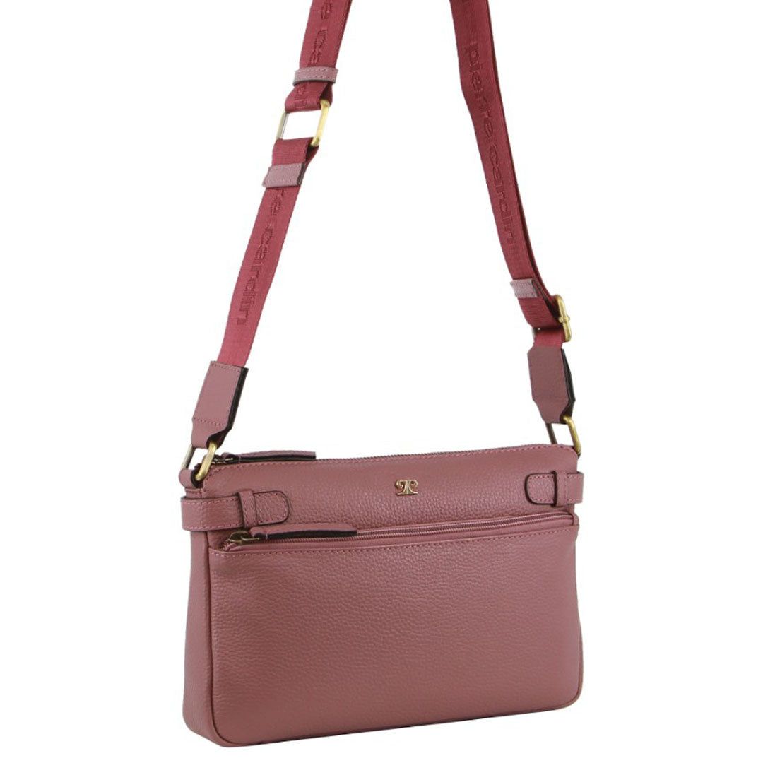 Rose Pierre Cardin Leather Webbing Strap Handbag | 4125-ULGVF