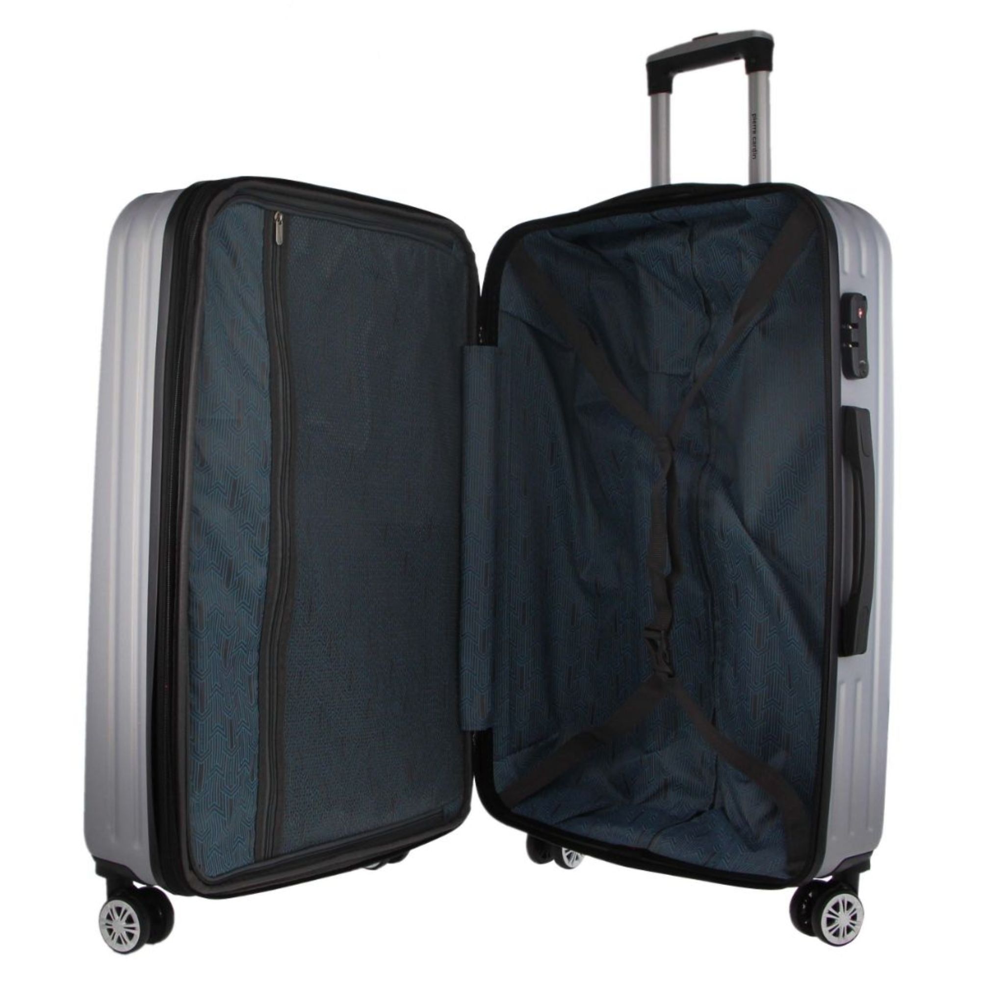 Silver Pierre Cardin 80cm LARGE Hard Shell Case | 6231-CIUYK