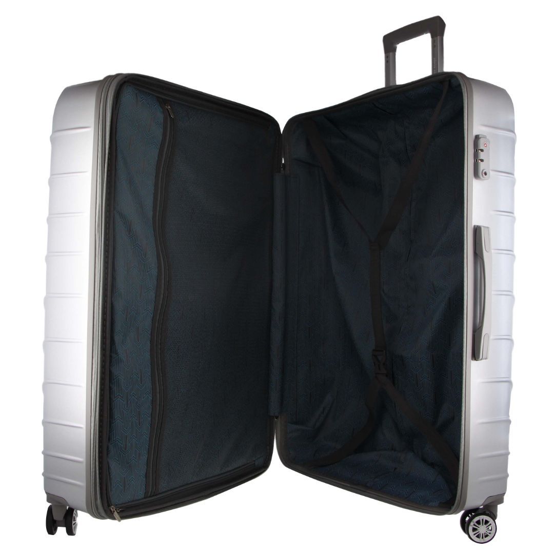 Silver Pierre Cardin Hard Shell 3-Piece Luggage Set | 2837-LHASU