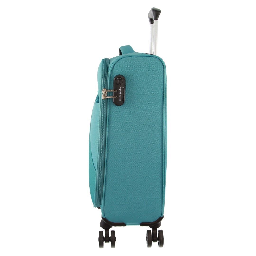 Turquoise Pierre Cardin 55cm CABIN Soft-Shell Suitcase | 0934-BLAKQ