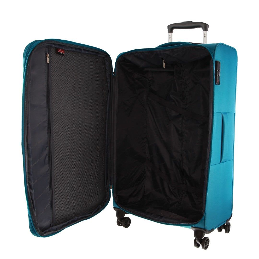 Turquoise Pierre Cardin 76cm LARGE Soft Shell Suitcase | 9384-SQPEL