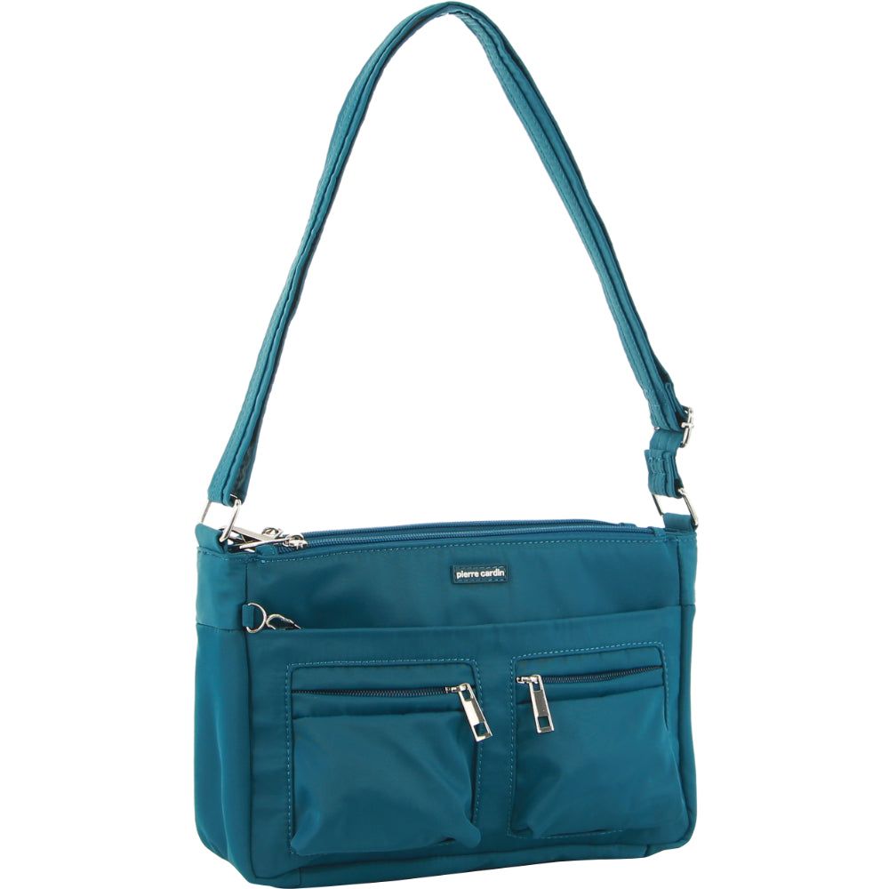 Turquoise Pierre Cardin Anti-Theft Cross-Body Bag | 6702-BDSWU