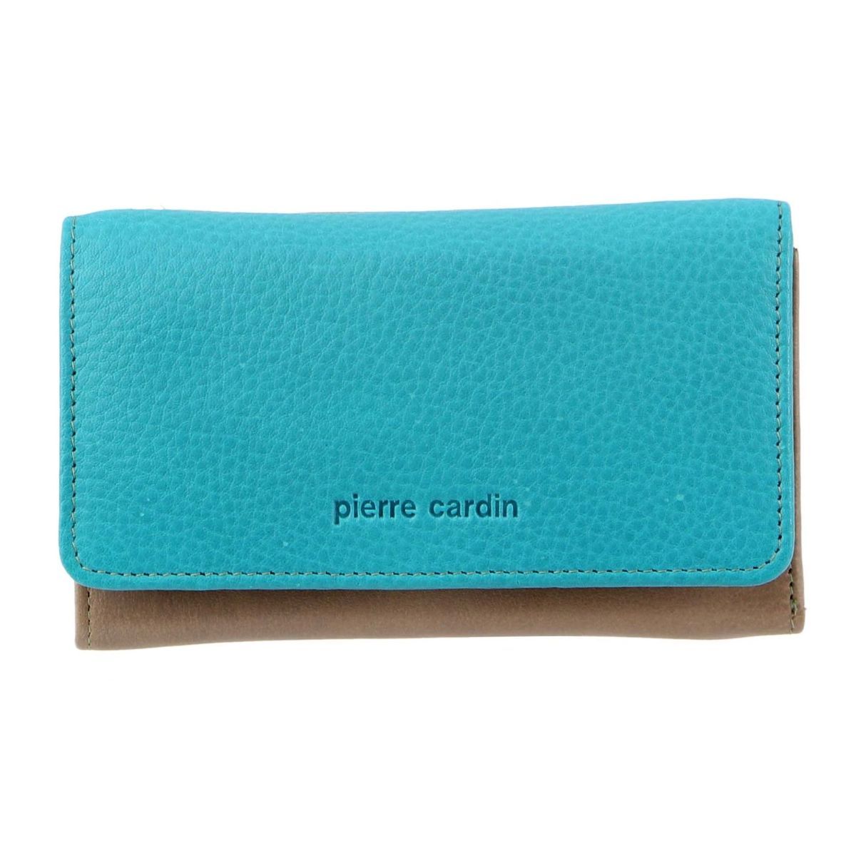 Turquoise Pierre Cardin MultiColour Leather Tri-Fold Wallet | 6138-NFIDW