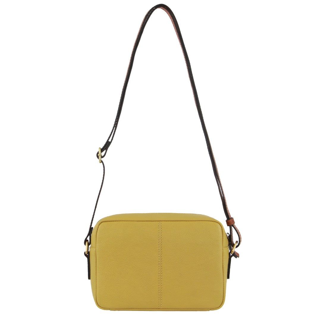 Yellow Pierre Cardin Leather Classic Square Crossbody Bag | 5207-TCWHQ