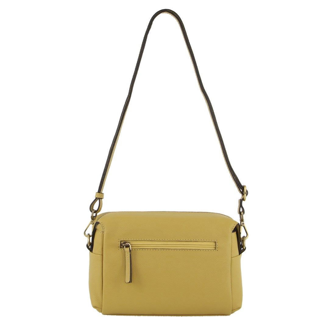 Yellow Pierre Cardin Leather Cross-Body Bag Clutch | 8235-BYCMD