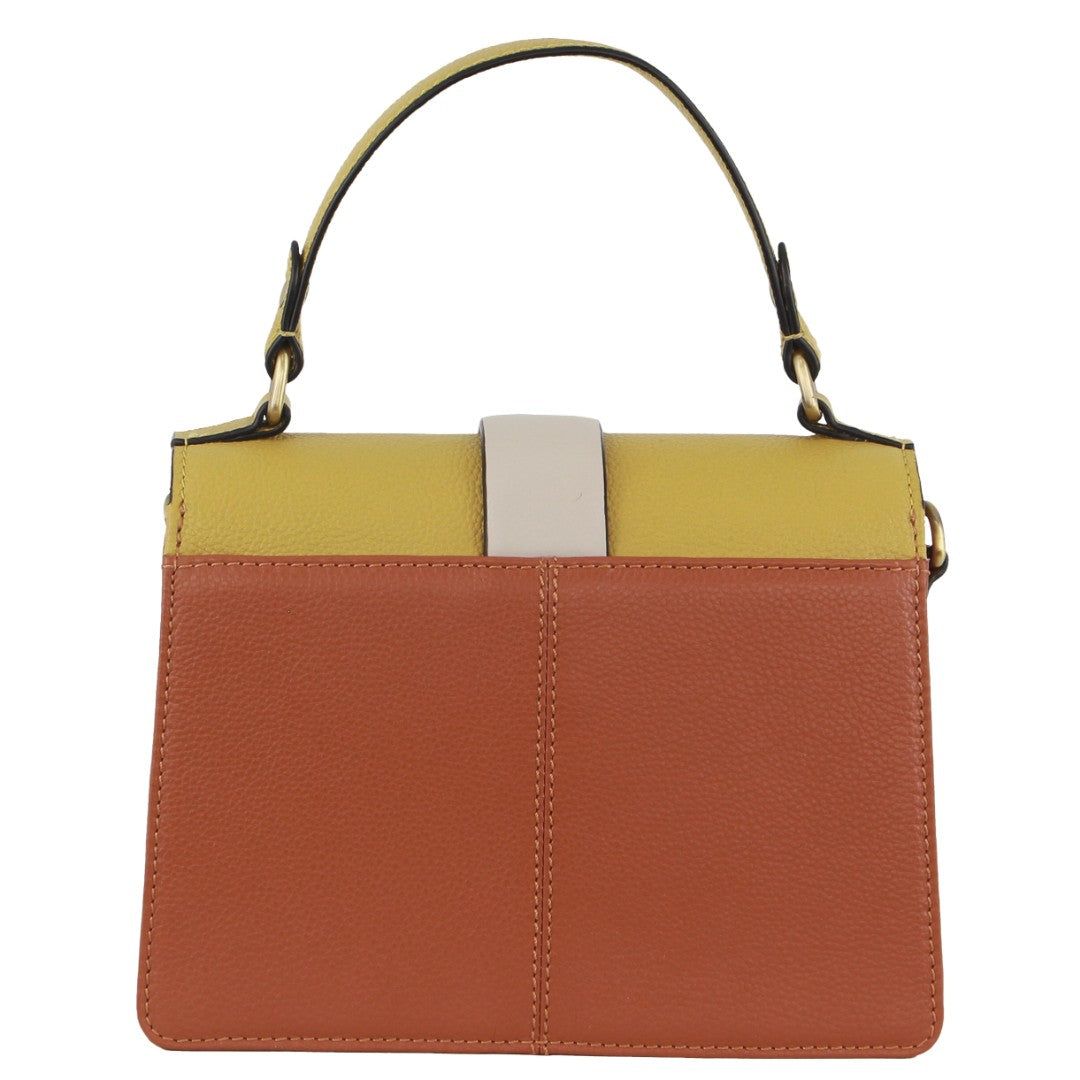 Yellow Pierre Cardin Leather Cross-Body Clutch Bag | 8213-RZBEA