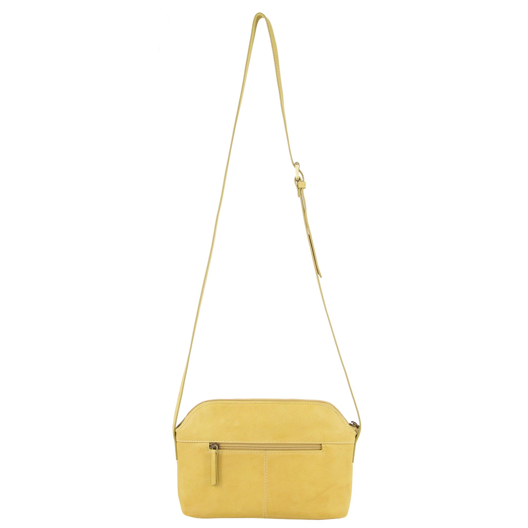 Yellow Pierre Cardin Woven Embossed Leather Cross-Body Bag | 4035-TYNMC